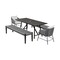 Armen Living Koala Calica and Camino 5 Piece Outdoor Dining Set with Dark Eucalyptus Wood 840254333796 - alternate 1